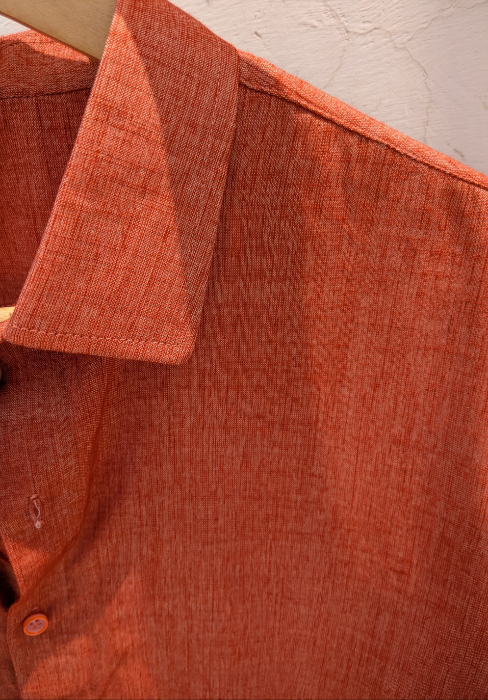Vibrant Rust Orange Shirt